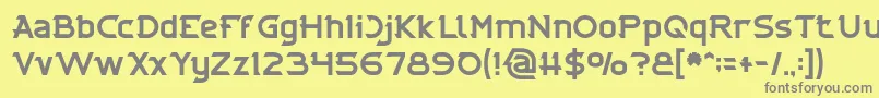 CYBERTOOTH Font – Gray Fonts on Yellow Background