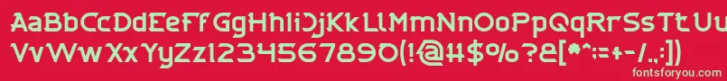 フォントCYBERTOOTH – 赤い背景に緑の文字