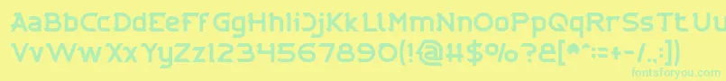 Police CYBERTOOTH – polices vertes sur fond jaune