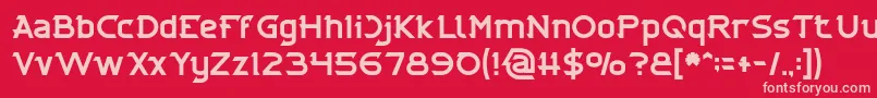 CYBERTOOTH Font – Pink Fonts on Red Background