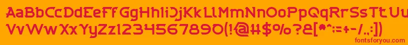 CYBERTOOTH Font – Red Fonts on Orange Background