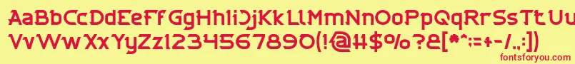 CYBERTOOTH Font – Red Fonts on Yellow Background