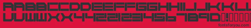 CYBORG   Font – Black Fonts on Red Background