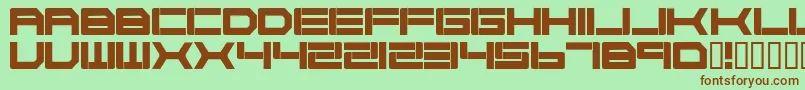 CYBORG   Font – Brown Fonts on Green Background