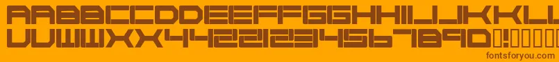 CYBORG   Font – Brown Fonts on Orange Background