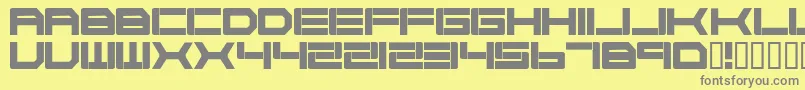 CYBORG   Font – Gray Fonts on Yellow Background