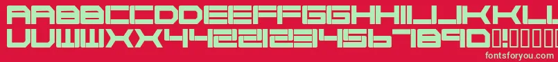 CYBORG   Font – Green Fonts on Red Background