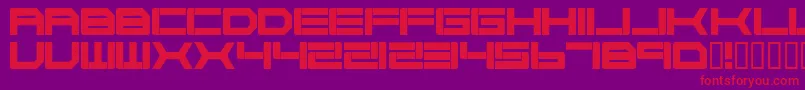 CYBORG   Font – Red Fonts on Purple Background