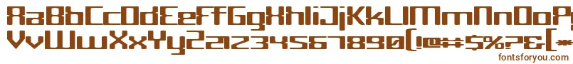 Cyborg Font – Brown Fonts on White Background