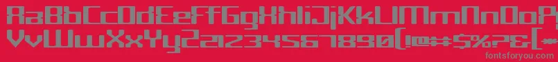 Cyborg Font – Gray Fonts on Red Background