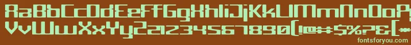 Cyborg Font – Green Fonts on Brown Background