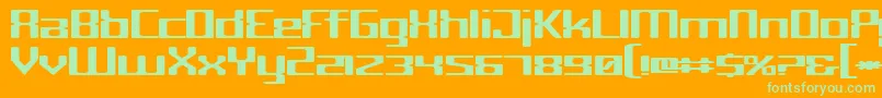 More about Cyborg Font Cyborg Font – Green Fonts on Orange Background