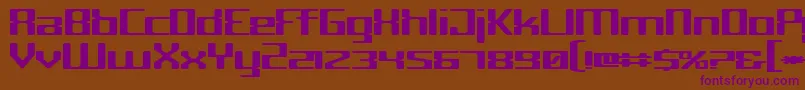 Cyborg Font – Purple Fonts on Brown Background