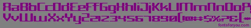 Cyborg Font – Purple Fonts on Gray Background