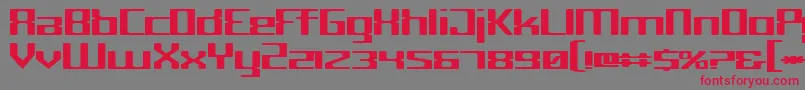 フォントCyborg – 赤い文字の灰色の背景