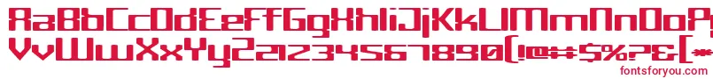 フォントCyborg – 白い背景に赤い文字