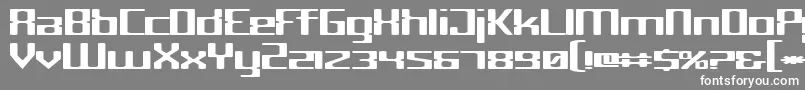 Cyborg Font – White Fonts on Gray Background