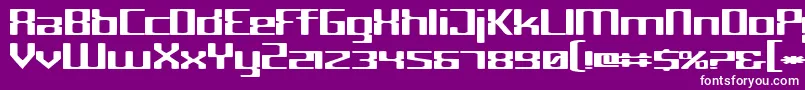 Cyborg Font – White Fonts on Purple Background