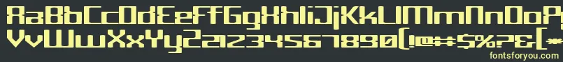 Cyborg Font – Yellow Fonts on Black Background
