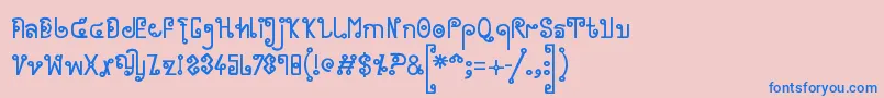 Cyclin   Font – Blue Fonts on Pink Background