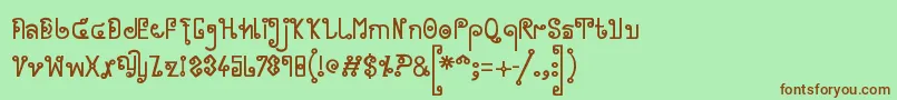 Cyclin  -fontti – ruskeat fontit vihreällä taustalla