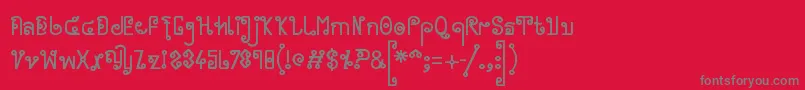 Cyclin   Font – Gray Fonts on Red Background