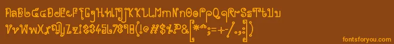 Cyclin   Font – Orange Fonts on Brown Background