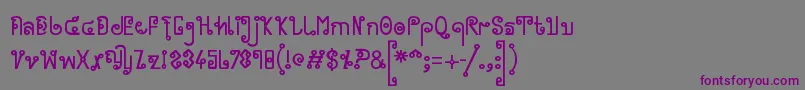 Cyclin  -fontti – violetit fontit harmaalla taustalla