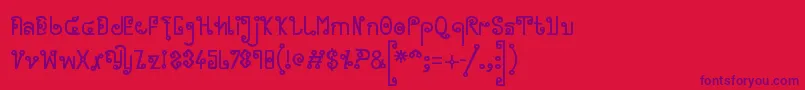 Cyclin   Font – Purple Fonts on Red Background