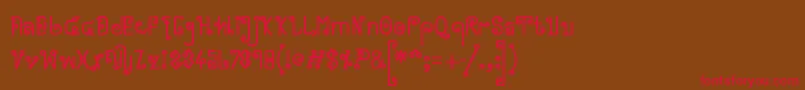 Cyclin   Font – Red Fonts on Brown Background