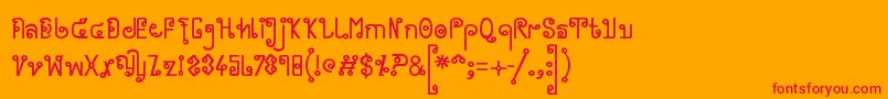 Cyclin   Font – Red Fonts on Orange Background