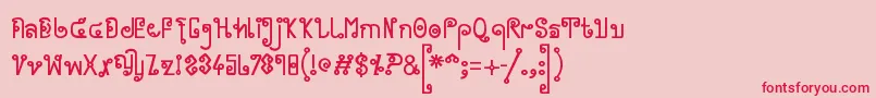 Cyclin   Font – Red Fonts on Pink Background
