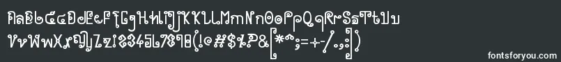 フォントCyclin   – 白い文字