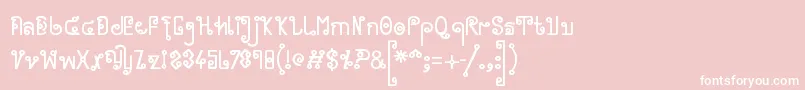 Cyclin   Font – White Fonts on Pink Background