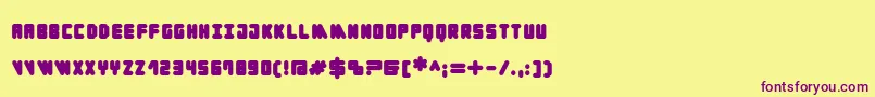 Cylinder Black Font – Purple Fonts on Yellow Background