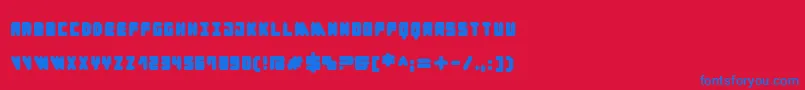 Cylinder Black Font – Blue Fonts on Red Background