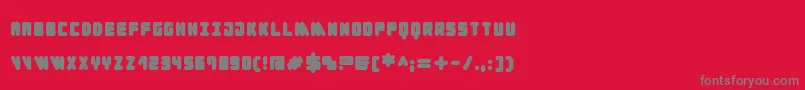 フォントCylinder Black – 赤い背景に灰色の文字