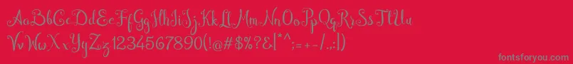 Cymbidium-Schriftart – Graue Schriften auf rotem Hintergrund