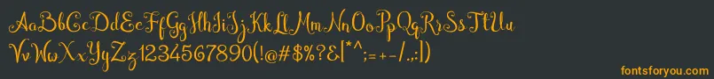 Cymbidium Font – Orange Fonts on Black Background