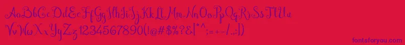 Cymbidium Font – Purple Fonts on Red Background