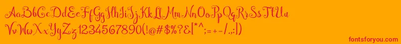 Cymbidium Font – Red Fonts on Orange Background