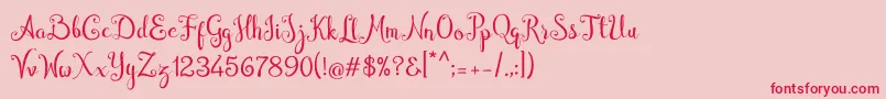 Cymbidium Font – Red Fonts on Pink Background