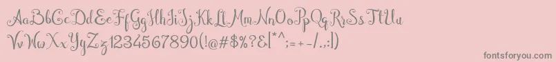 Cymbidium-Schriftart – Graue Schriften auf rosa Hintergrund