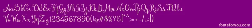 Cymbidium Font – Pink Fonts on Purple Background