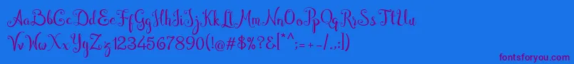 Cymbidium Font – Purple Fonts on Blue Background