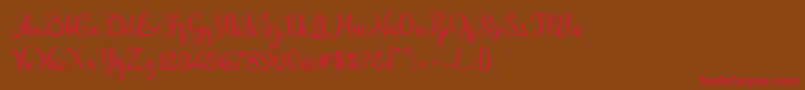 Cymbidium Font – Red Fonts on Brown Background