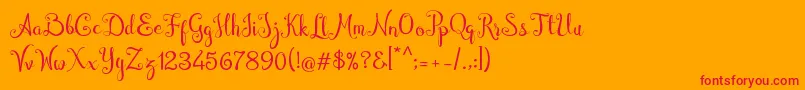 Cymbidium Font – Red Fonts on Orange Background
