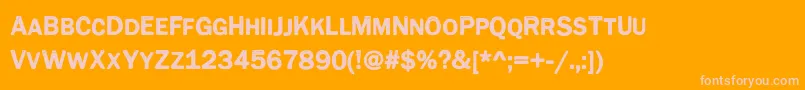 Cynocel Poster Font – Pink Fonts on Orange Background