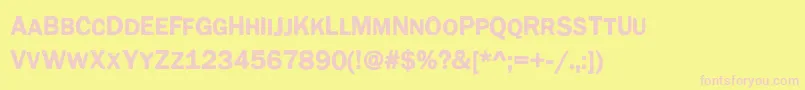 Cynocel Poster Font – Pink Fonts on Yellow Background