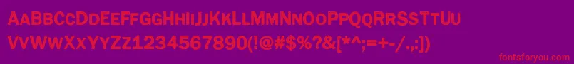 Cynocel Poster Font – Red Fonts on Purple Background